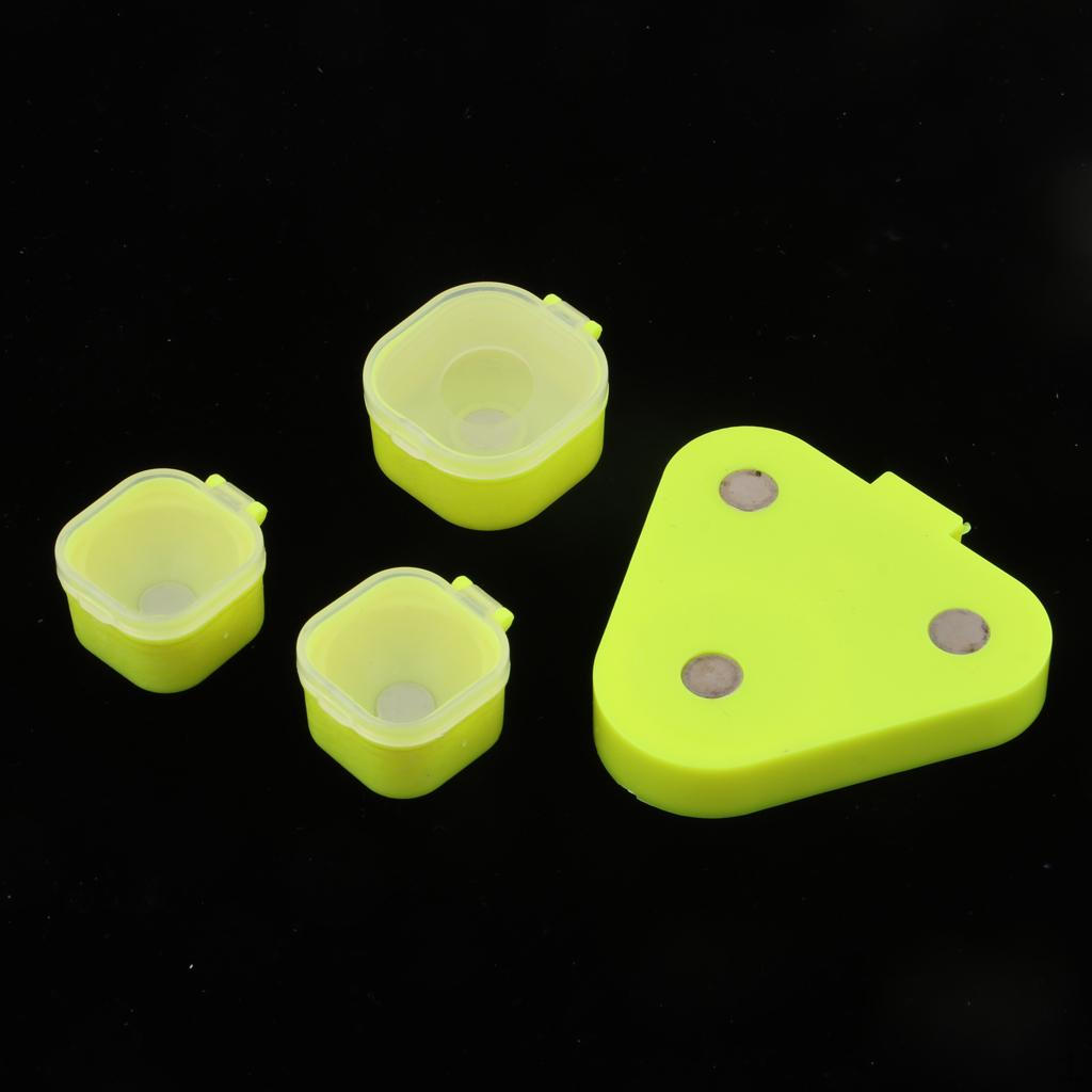 Pull Bait Plate Tray Fishing Storage Box - Yellow Round / Square Square Box