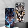 Cartoon Ferocious Tiger Phone Case For iPhone 17, 16,15,14,13,12,11 Plus,Pro Max, Others Soft Black Cover