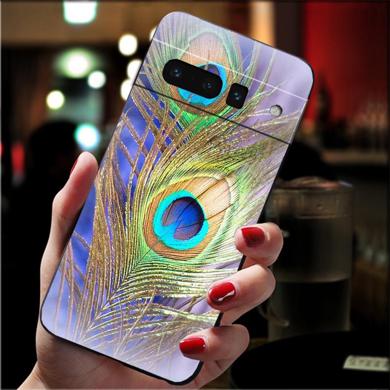 

Phone Case For Google Pixel 10 9 Pro XL 9A 8 7 6 Pro Pixel 8A 7A 6A Pixel 8 7 6 5 Peacock Feathers Google Pixel 9 Pro