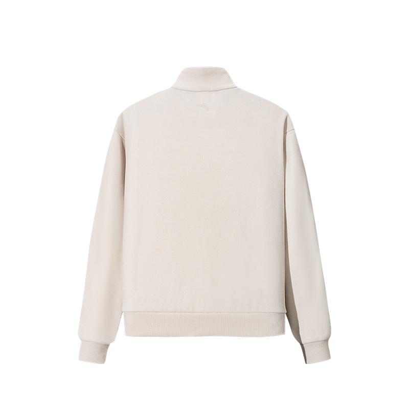 Anta Striped Stand Collar Loose Casual Versatile Comfortable Sports Sweatshirt Women Sweatshirt 162548715-1