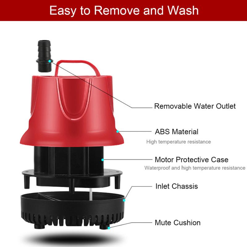 Vollautomatische Tauchwasserpumpe mit leisem Auslauf für Fischschüssel-Aquariumteich