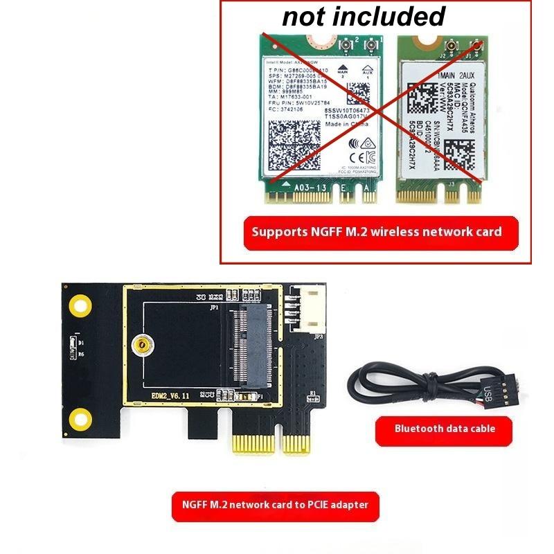

1 Set Supports NGFF M.2 Wireless Network Card DIY Accessories NGFF M.2 To PCIE Network Card Adapter Card A1