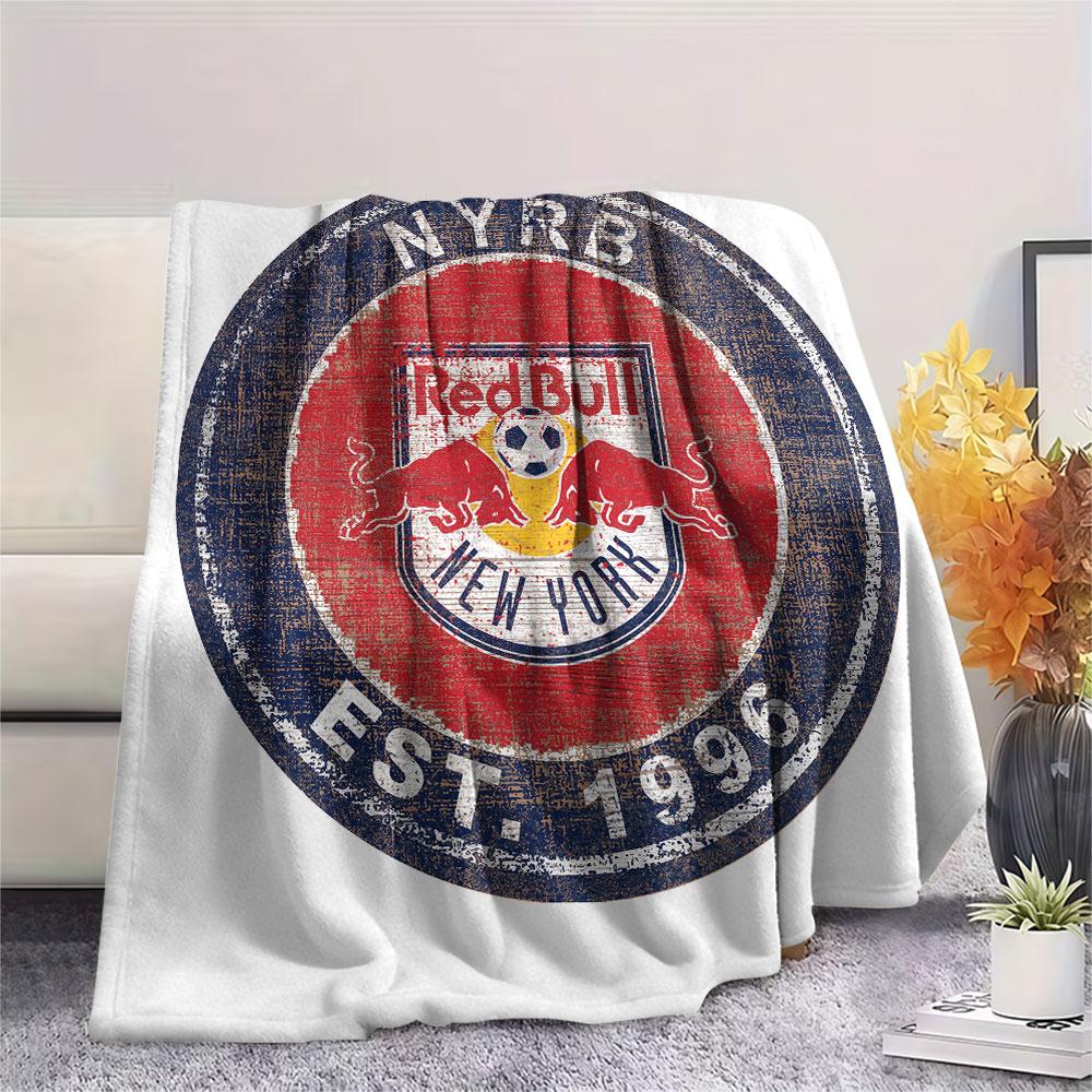 New York Red Bulls Printed Flannel Blanket, soft throw for bedroom sofa, washable,soccer fan merchandise, great gift.