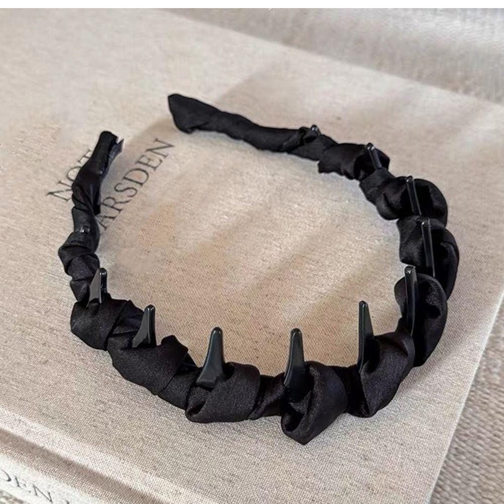 Verstellbarer umwickelter Haarreif Wellenmuster Rutschfestes Stirnband Damen Satin-Haarband Tägliches Tragen