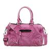 2026 Retro Denim Motorcycle Bag with Patchwork and Rivet Decoration – Crossbody, Shoulder, Handbag