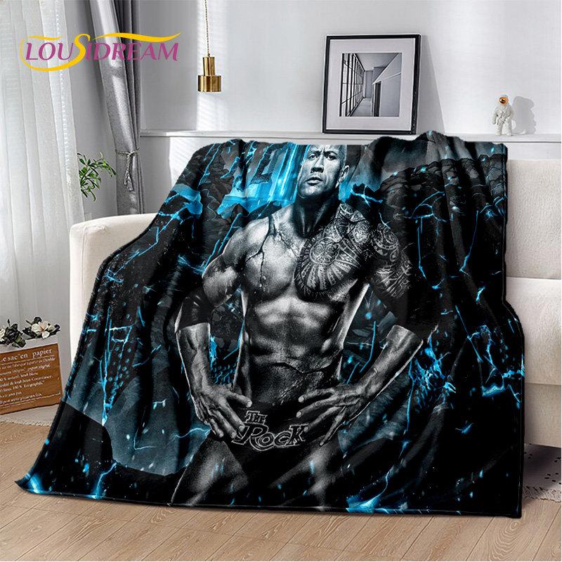 HD The Rock Dwayne Johnson Soft Plush Blanket,Flannel Blanket Throw Blanket for Living Room Bedroom Bed Sofa Picnic Cover Kids