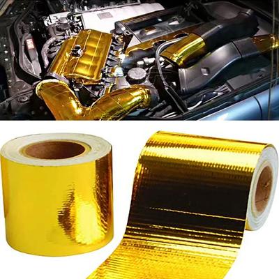 5cm*5/10/15m Auto Thermische Uitlaat Tape Luchtinlaat Warmte-isolatie Schild Wikkelen Barrière Zelfklevend Motor Auto Accessoires