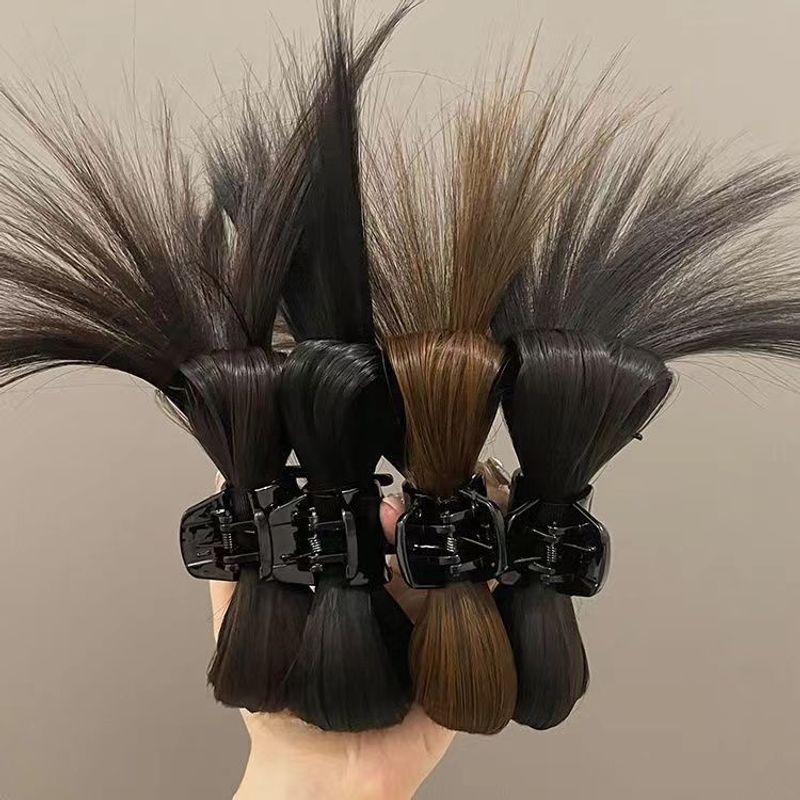 

Кик Воланчик Фонтан Высокий Хвост Зажим Женский Объем Задних Волос Заколки Свободный Зажим Парик Зажим Акула Головной Убор Feather shuttlecock wig clip black Brown