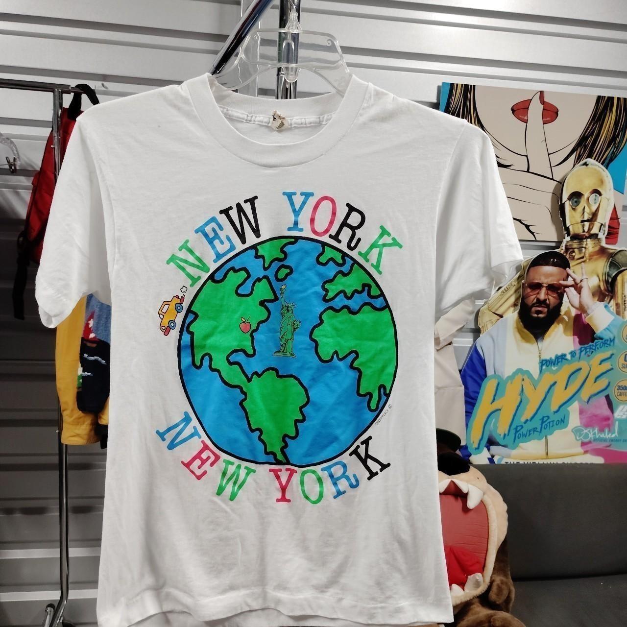 Vtg Screen Stars New York City Glove Tee 80s 90s Medium Slignt Distress A274ed Unisex T-Shirt XXXXL