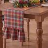 Rustic Style Plaid Table Runner Double Ended Lotus Leaf Edge Ruffle Edge Table Flag  Restaurants