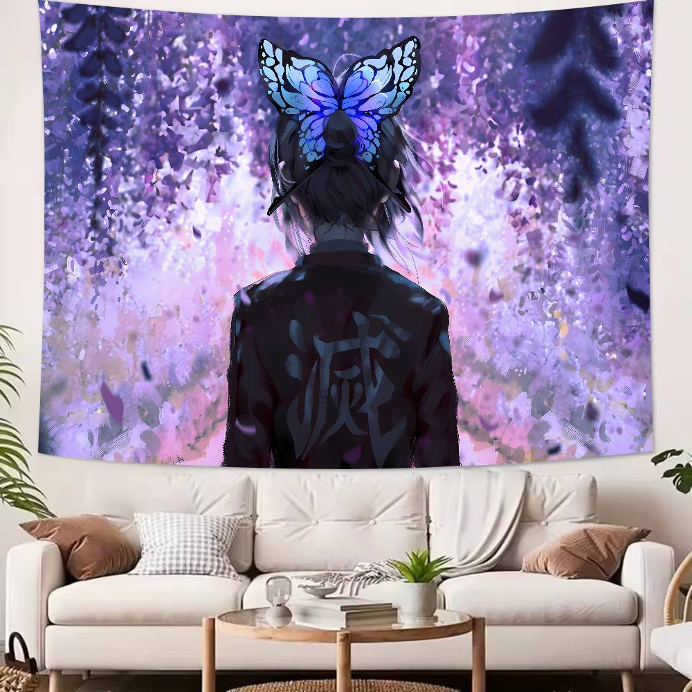 Tapeçaria Legal Quente Anime Demon Slayer Popular Decoração de Quarto Tapeçaria de Parede Sala de Arte Decoração de Casa Arte de Parede Decoração