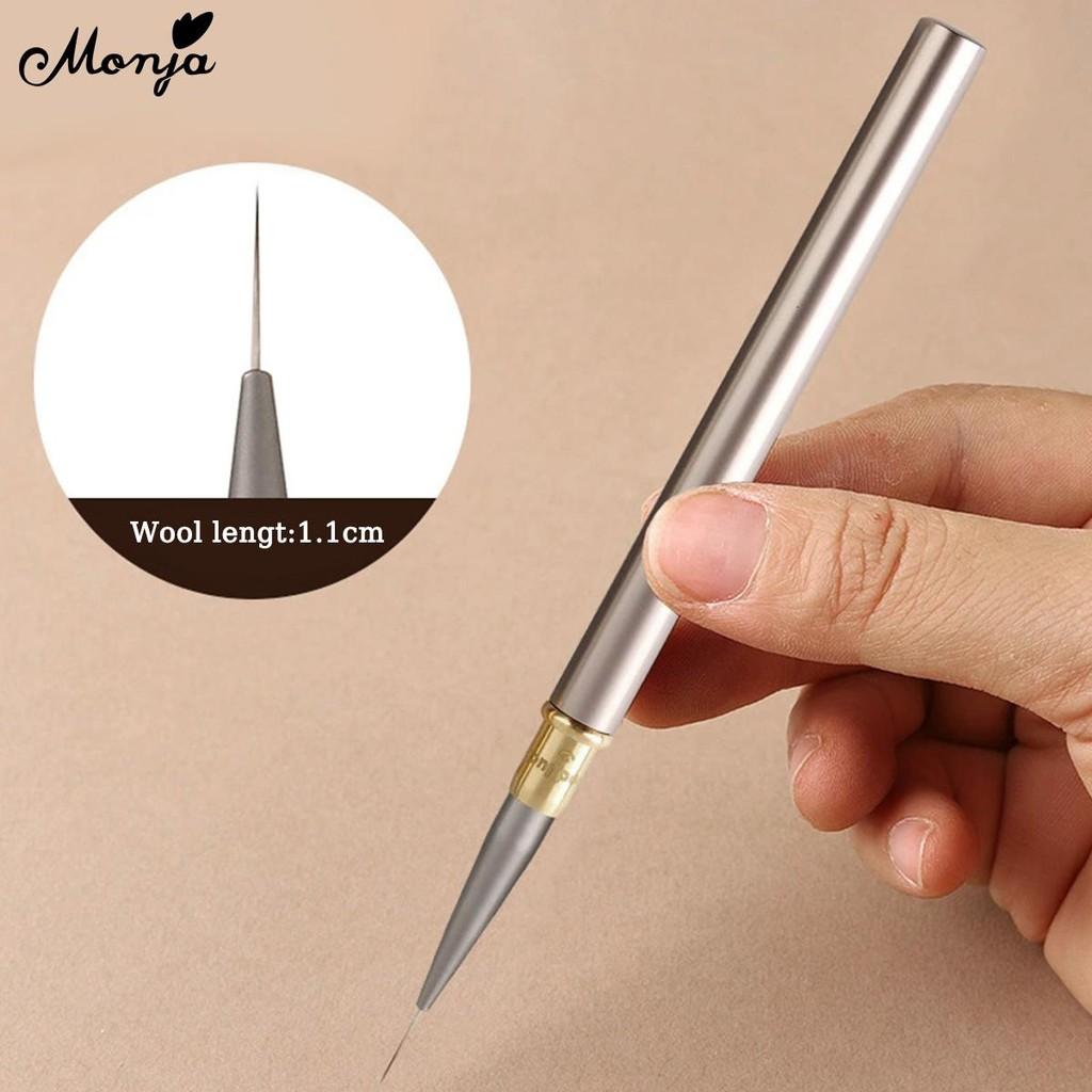 monja Nail Art Brush Stripes Thin Liner Floral Painting Drawing 6 Styles Heads French Gradient Crystal Acrylic UV Gel Extension DIY Manicure Tools