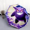 Fantasia di Gengar viola, ombrello pieghevole automatico, design portatile e pieghevole, 8 stecche, un regalo di Natale o di compleanno.