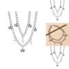 Elegant Angel Cross Necklace For Women Featuring Stylish Double Layer Design In Alloy