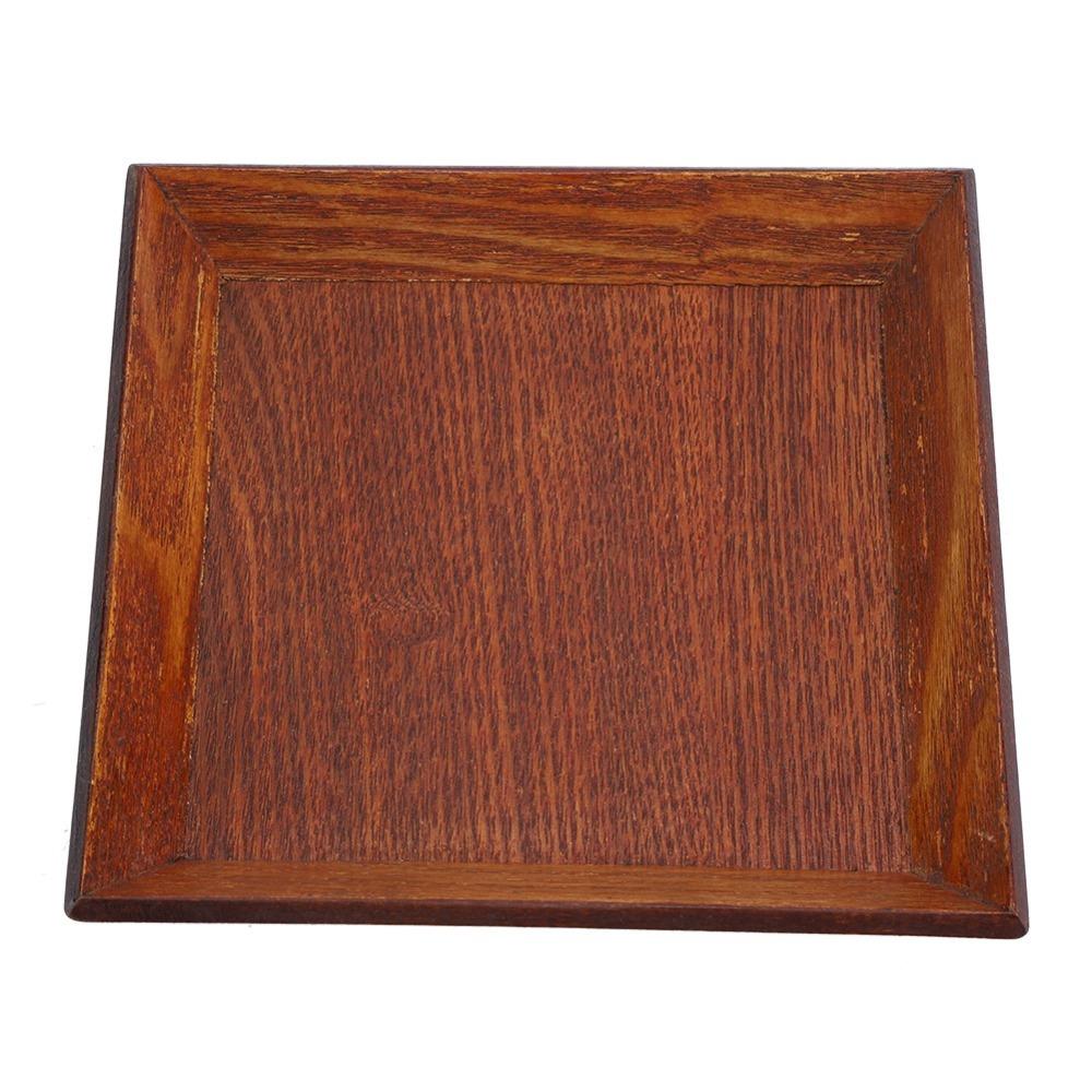 Solid Wood Cake Dessert Dish Anti-slip Edge Pastry Tray Easy To Move Snack Plate Food Serving