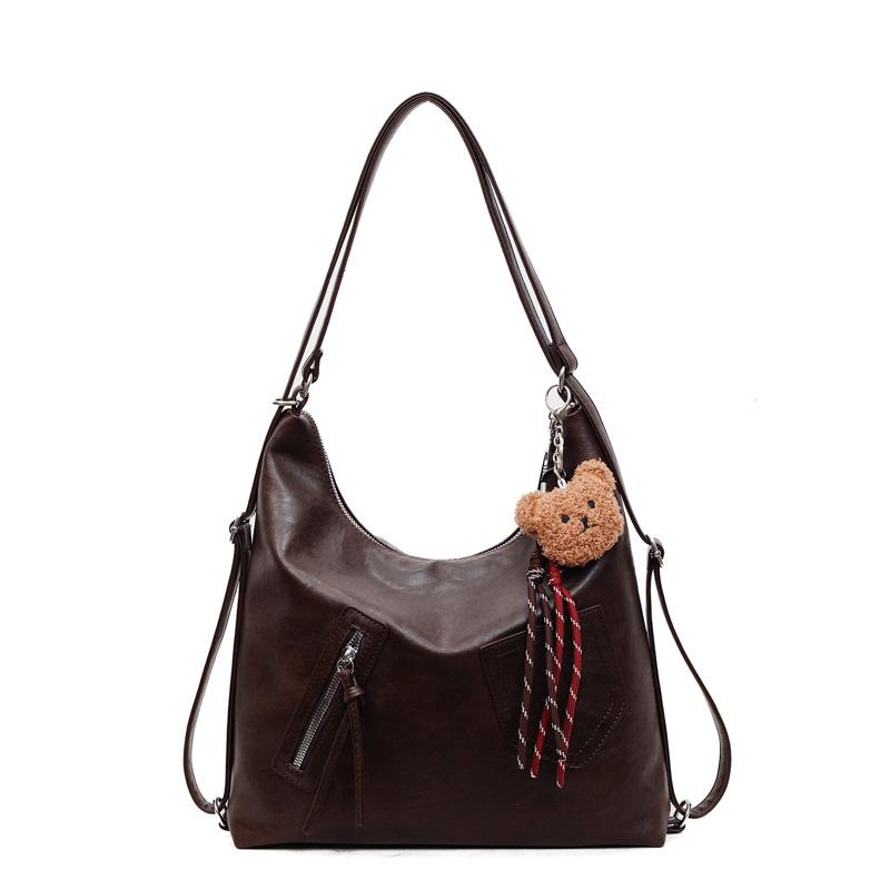 Vintage Commuter Tote Bag Women's Large Capacity 2025 New Casual One Shoulder Crossbody Multifunctional Fashion Backpack