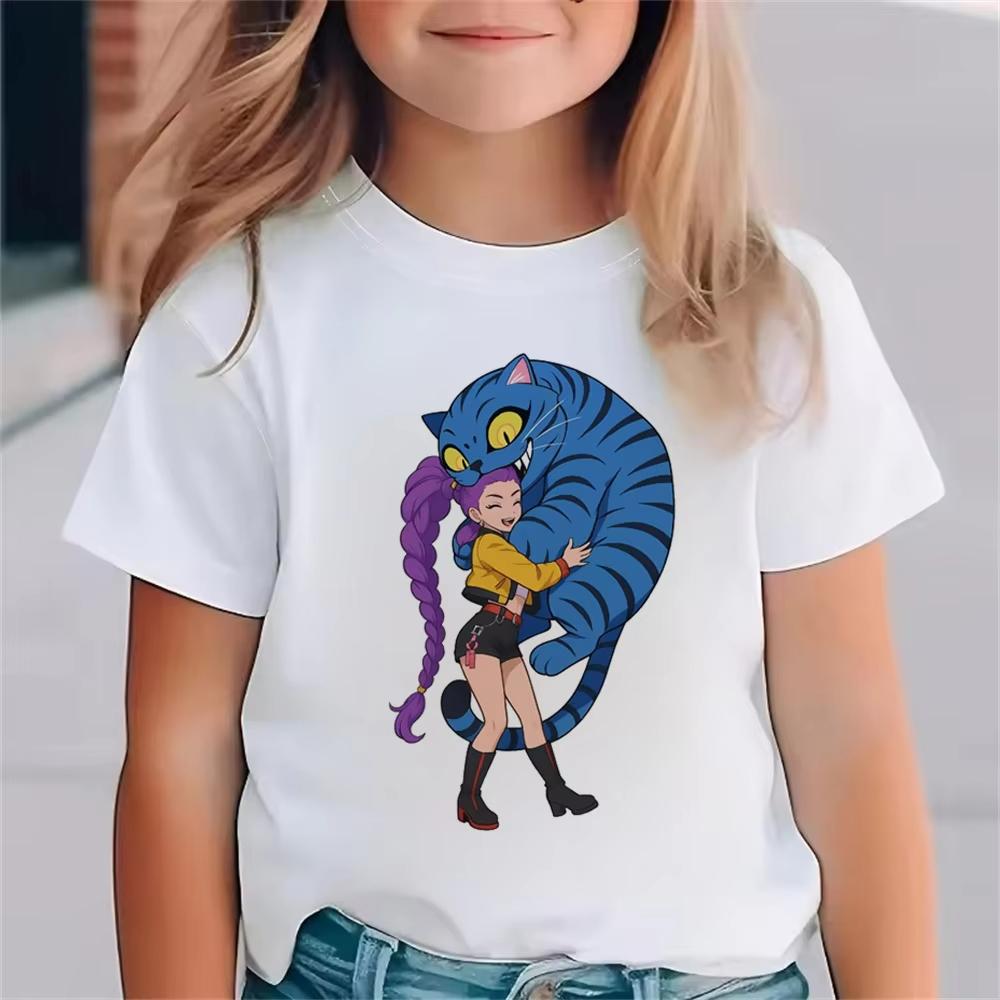 Fashion Movie Kids T-shirt KPop Demon Hunters Funny Gift for Fans Tshirt K-Pop Demon Hunters Clothes Cool Girls Tee Top