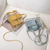 Women'S Transparent Square Sling Bag Cool Pvc Shoulder Bag Messenger Bag Waterproof Mobile Phone Bag