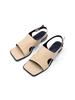 Nontheless Salt Button Flat Sandals Beige N-189/Bg