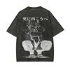 Mirko T Shirt My Hero Academia Men Acid Wash Oversized Anime Rabbit Hero Graphic Cotton Streetwear Plus Ultra Manga Vintage Tee Top