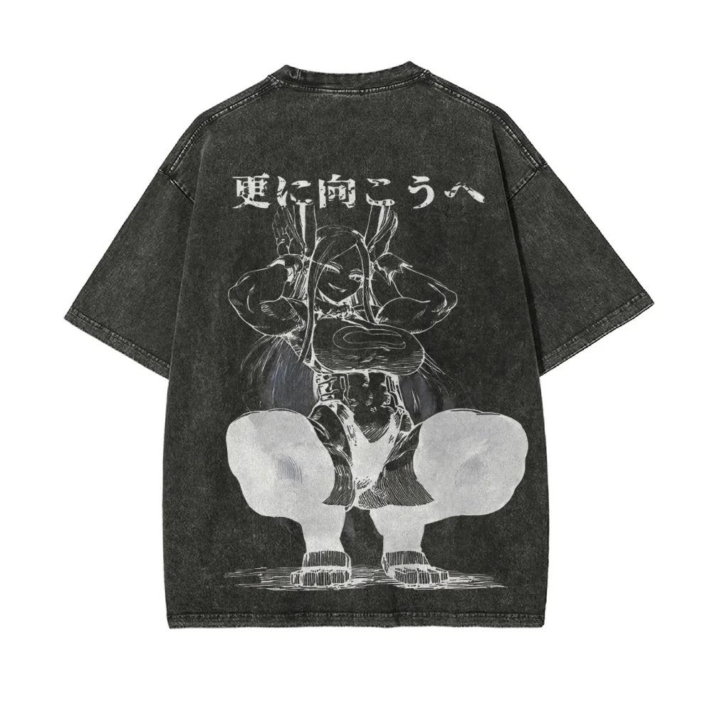Mirko T Shirt My Hero Academia Men Acid Wash Oversized Anime Rabbit Hero Graphic Cotton Streetwear Plus Ultra Manga Vintage Tee Top