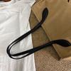 [Pre-Owned] Classic Commuter Large Capacity Logo Print Color Block Canvas Tote Bag - Excellent #A4EBXE