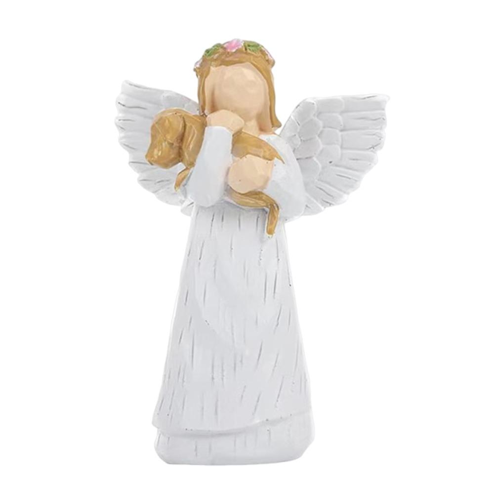 Love and Serenity Angel Ornament Resin Guardian Angel Figurine  for Valentine's Day Mother's Day
