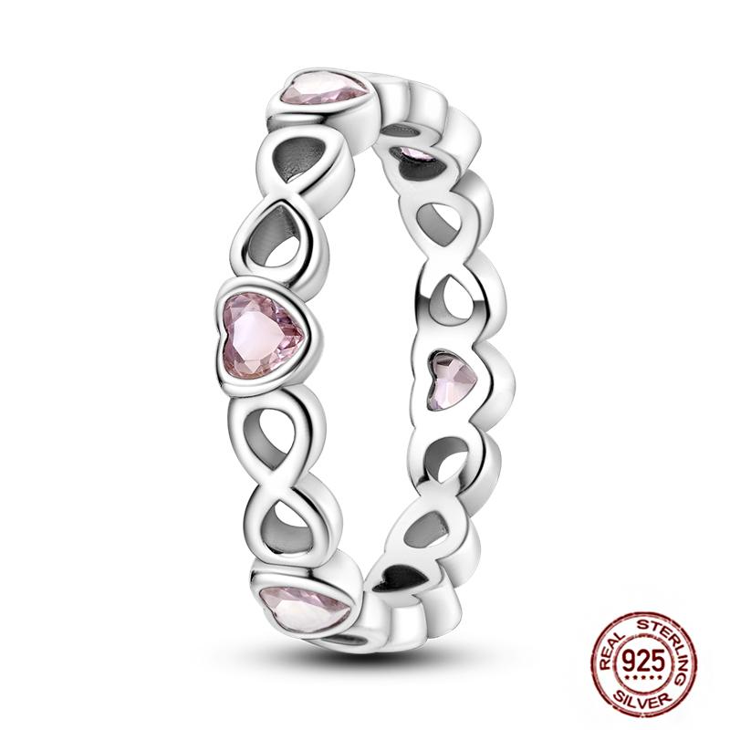Anelli Nuziali Autentici in Zircone Arcobaleno per Donna100 Rame Cerchio Lucciola Margherita StellaLuna Cuore Rosa Anello Dito Gioielli