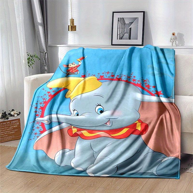 

1pc Dumbo Print Blanket, Cute Cartoon Design, Living Room Home Decoration Sofa Travel Soft and Cozy 130cmx150cm
