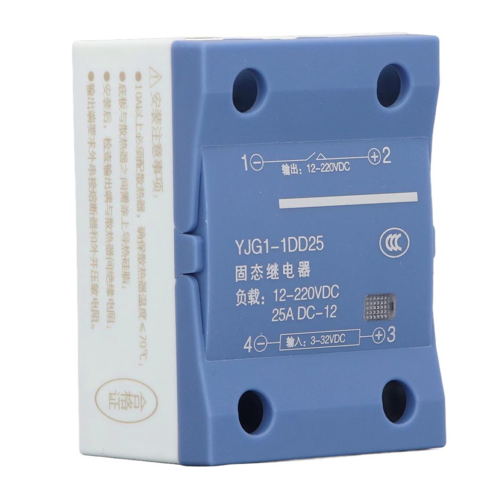 Single Phase Solid State Relay DC Control DC Voltage Regulator 3‑32V Input 12‑220V 25A Output