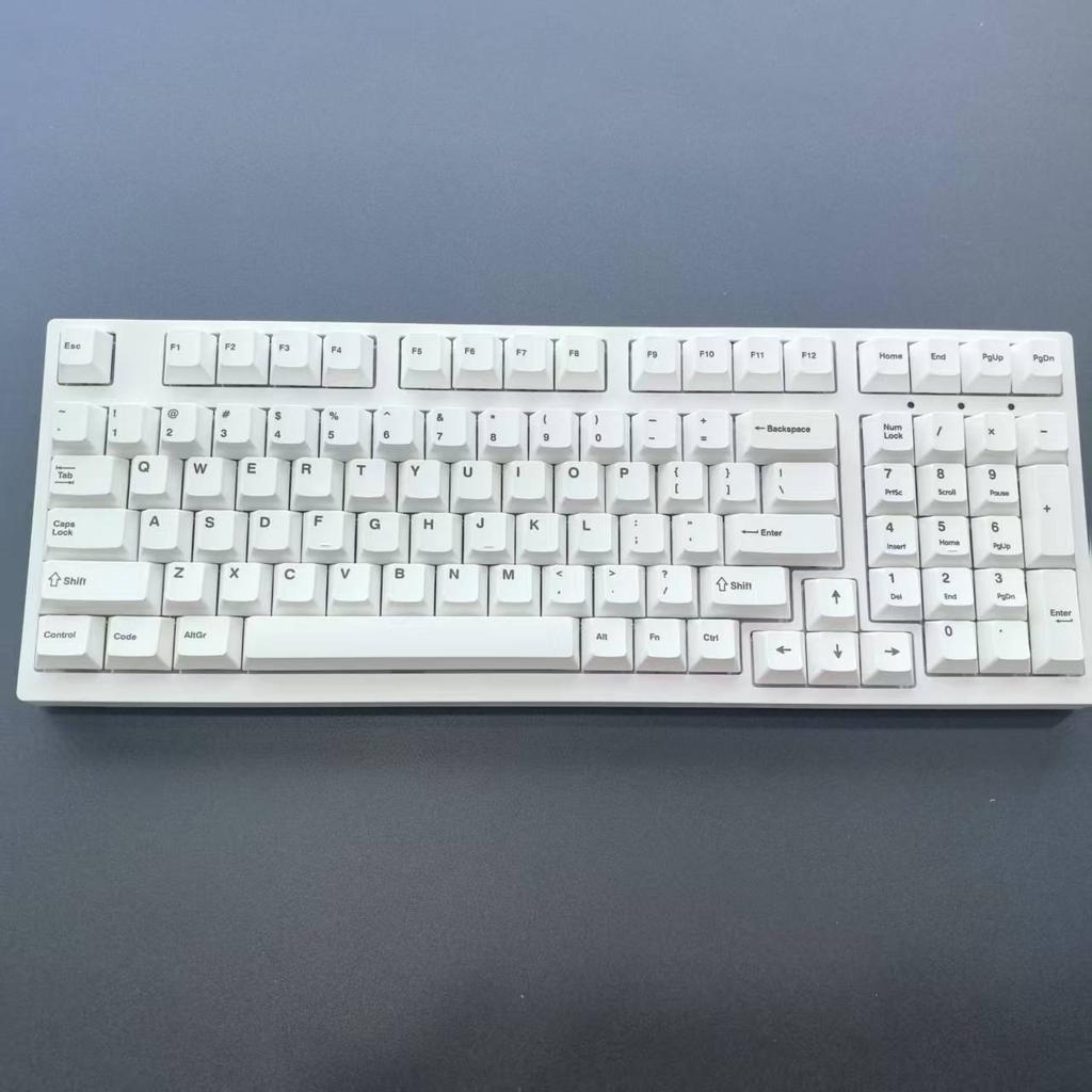Minimalist White Japanese Keycaps For Mechanical Keyboard Cherry Profile Dye Sub PBT Suit for 61 68 75 84 87 98 AULA F75 Ajazz