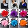 DIY Feder Blume Feder Feder Brosche Zubehör Elegante Künstliche Blume Brosche Jubiläum