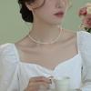 Natural freshwater rice pearl necklace Baroque temperament neck chain stacked fashion collarbone chain