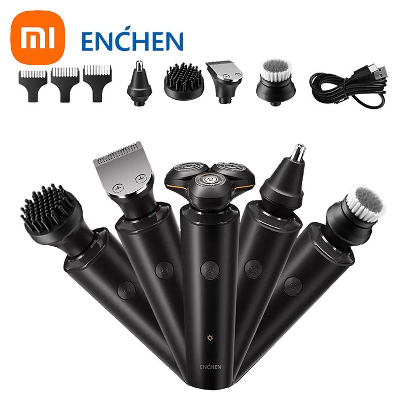 

Електробритва ENCHEN X8S-C з 4 змінними головками Багатоцільовий акумуляторний портативний тример для бороди 5 heads
