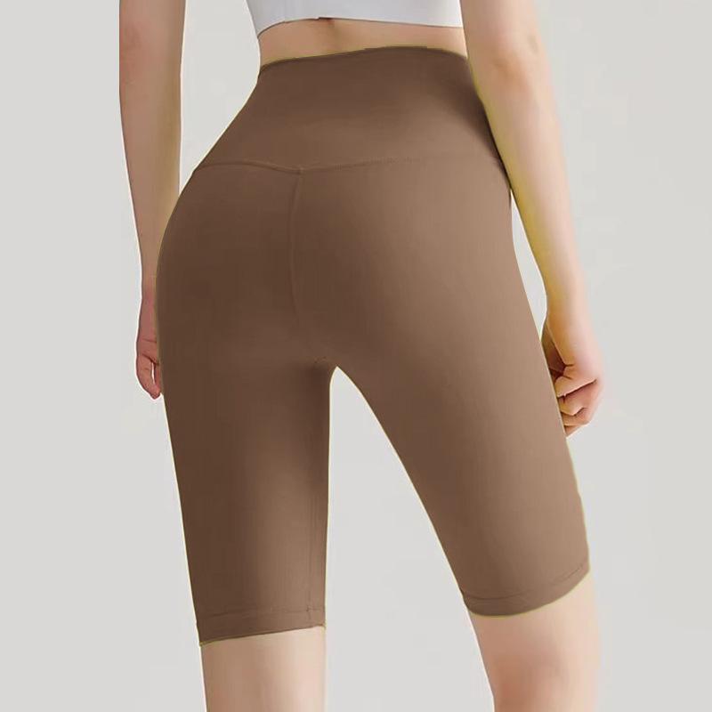 Butt Lifting High Waist Tight Tummy Control Nude Feel Quick Dry Fitness Yoga Wear Running Cycling Sports Womens Biker Shorts