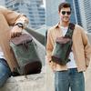 Vintage Canvas Zip Chest Bag Waterproof Men'S Crossbody Vintage Shoulder Bag Custom Men'S Unisex Crossbody Bag