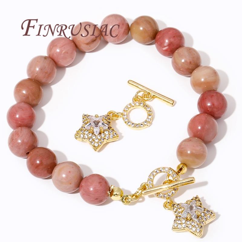 18K Gold Plated Brass with Zircon End Clasps Connectors For Jewelry OT Toggle Clasp For Necklace,DIY Bracelets Accessories