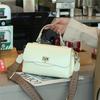 Burminsa Cowhide Genuine Leather Tote Handbags For Women 2026 Luxury Designer Pillow Satchel Work Ladies Shoulder Crossbody Bags