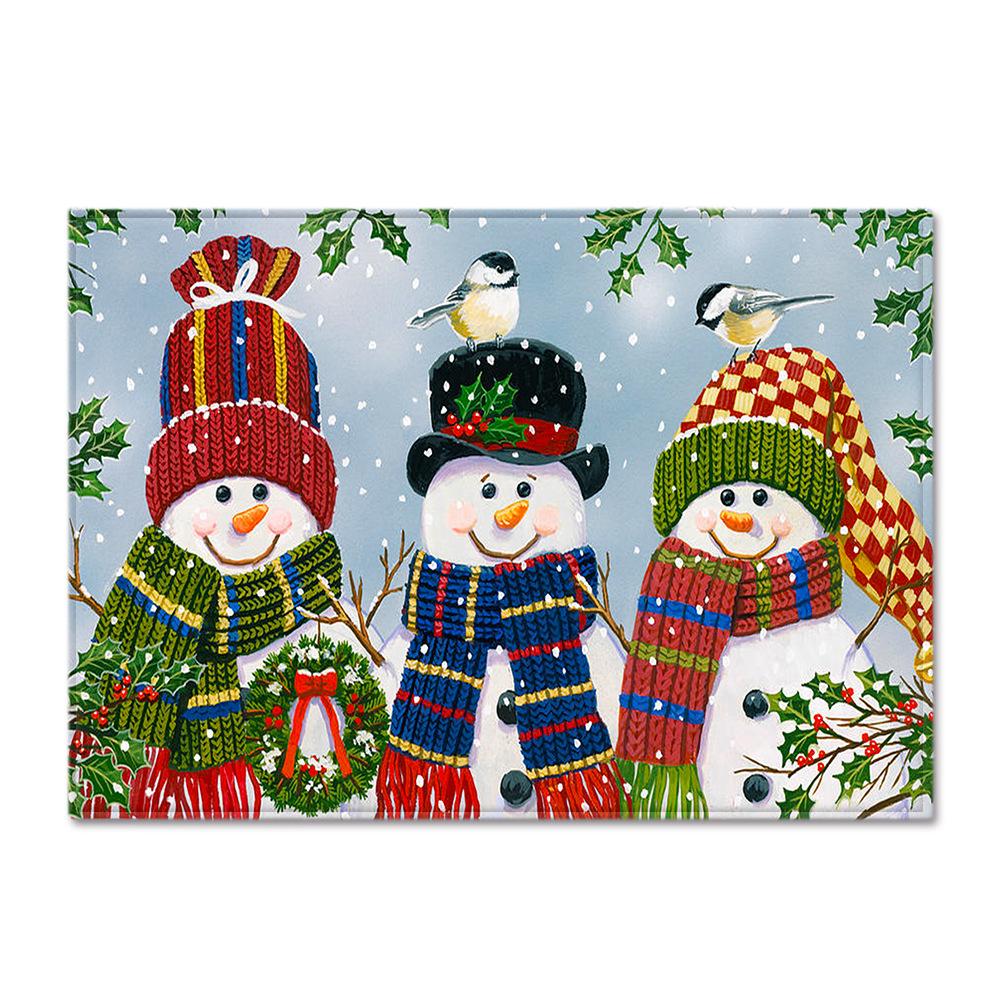 Living Room Carpet Merry Christmas Bedroom Floor Mat Doormat For Europe And The United States