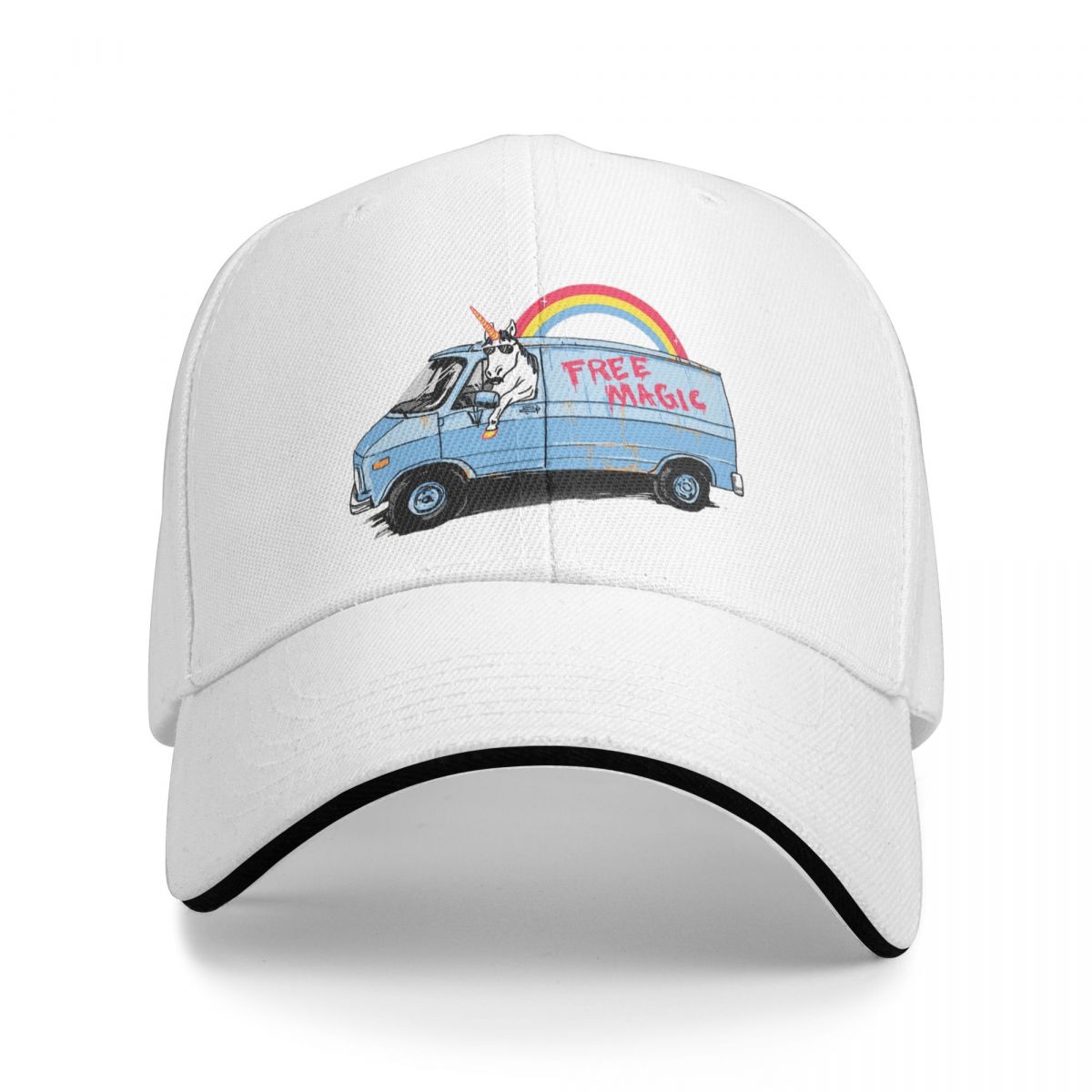 

Casual Magic Unicorn Magician Golf Cap for Unisex Women Snapback Cap Formal All Seasons Travel Adjustable Hats Cap