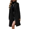 Women's Fashion Jacket Casual Solid-color Long-sleeved Cardigan Long Coat