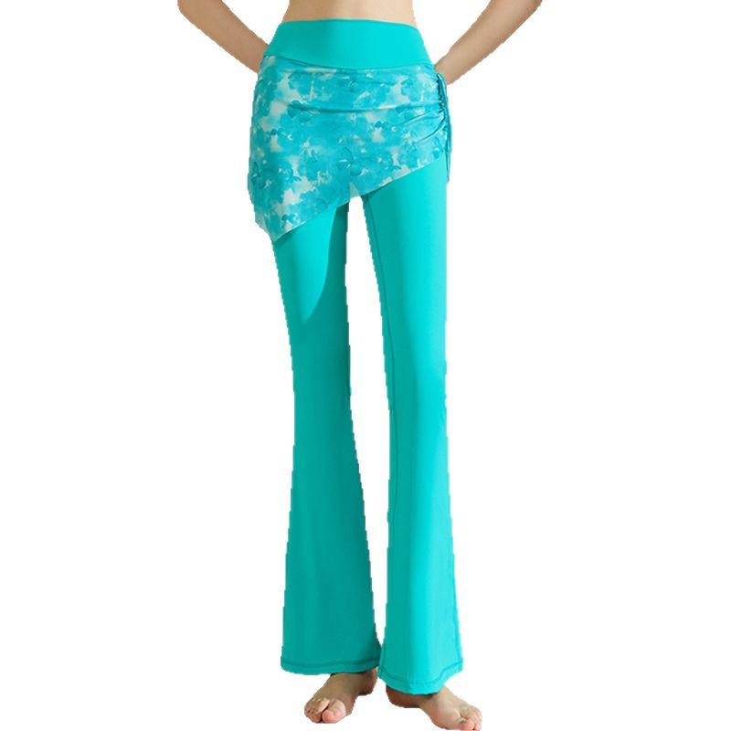 2025 High-Waist Yoga Pants: Hip-Lifting, Wide-Leg, Micro-Flare, Women's Two-Piece Style