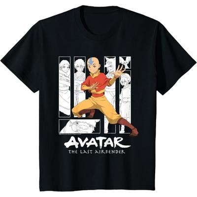 Kids Avatar The Last Airbender Aang Character Montage Kids T-Shirt