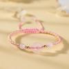 Peace Buckle Couple's Bracelet, Handmade Woven Bracelet for Women, Men's Braided Bracelet, Agate Chalcedony Jade Couple's Bracelet