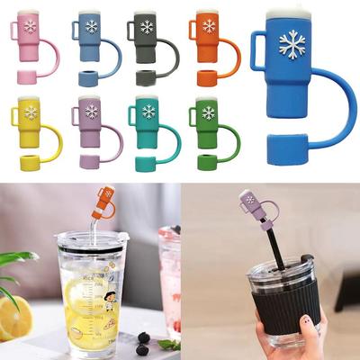 Silicone Straw Covers Caps Dustproof Reusable Drinking Straw Caps Tips Cover Cup Accessories For 10mm