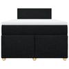 Vidaxl Continental Bed With Mattress, Black, 120X190 Cm, Fabric