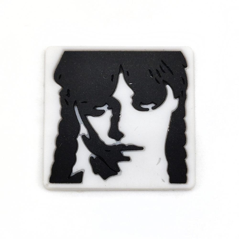 Black & White Halloween Punk Metal Rock Croc Shoe Charms