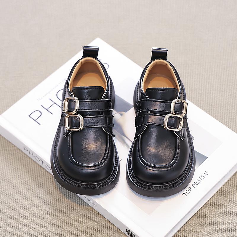 Girls' leather shoes 2025 spring and autumn new soft-soled princess shoes children's British style loafers girls performance shoes tide