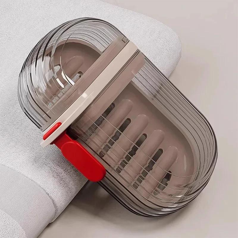 1-10PCS Travel Soap Box Creative with Lid Seal Draining Portable Small Soap Case Soap Dish Holder Bathroom Accessories