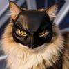 Bat Superhero Cat Mask, Black Bat Cat Cosplay Mask, Lightweight Half Face Cat Mask with Ear Holes for Photos Holiday Parties Video Shoots